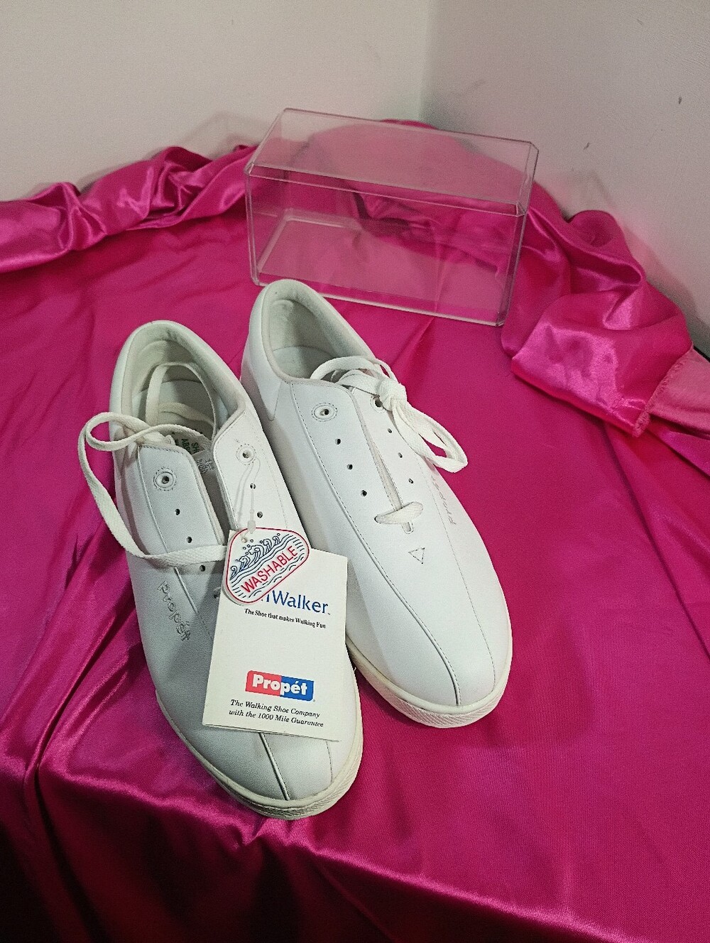 Propet Women's SZ 11M Washable Walker Walking ShoesW3601 White Leather
